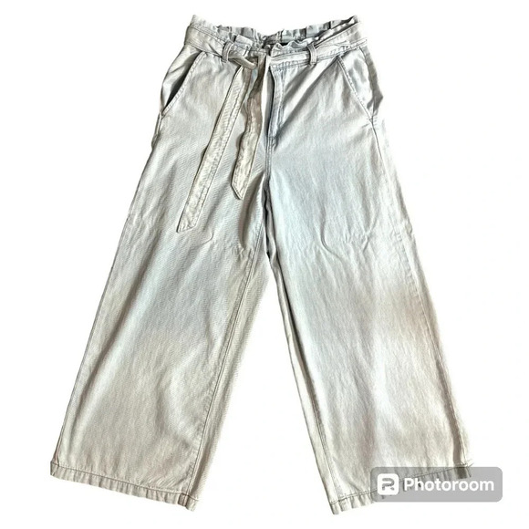 Banana Republic Belted Highrise Wide leg Jeans Size 12 - Picture 4 of 9